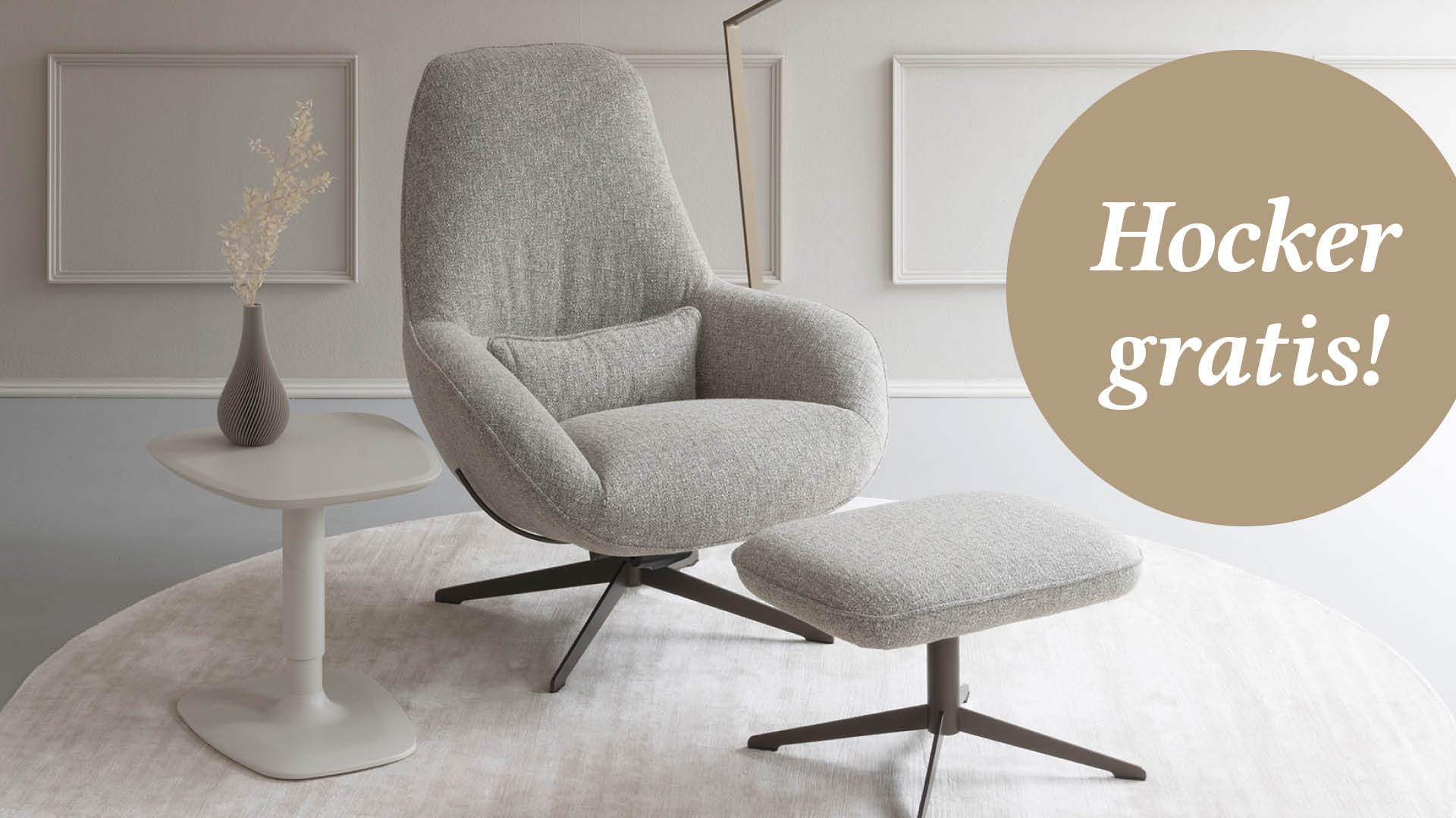 MOMO Light Sessel mit Gratis Hocker